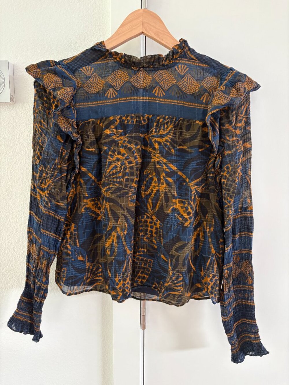 Marie Oliver Ruffled Blouse Size XS